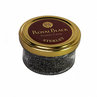 Sterlet  caviar in the  glass  tin ( non pasteurized) 50 gr